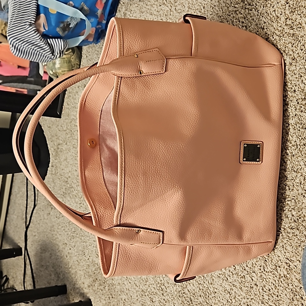 Dooney and Bourke pink pebbled leather tote